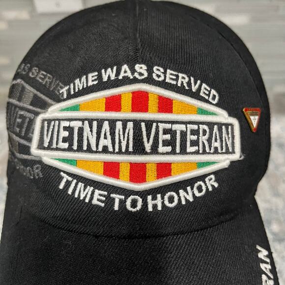 Vietnam Veteran Time Was Served Time To Honor Adjustable Baseball Cap Hat - Picture 3 of 5